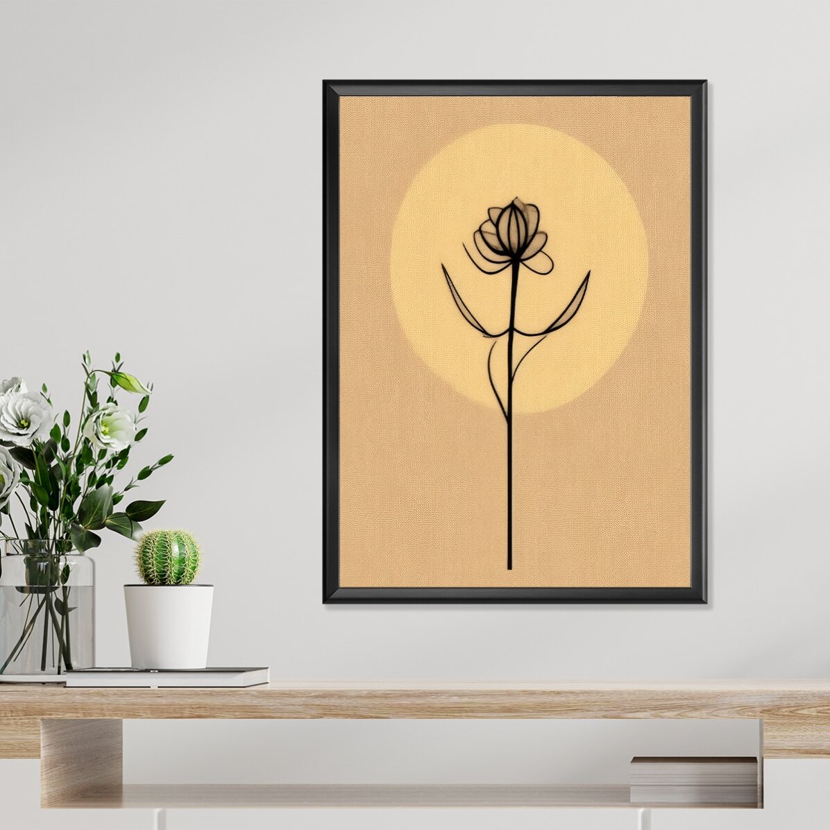 Poster Floare minimalistă line art