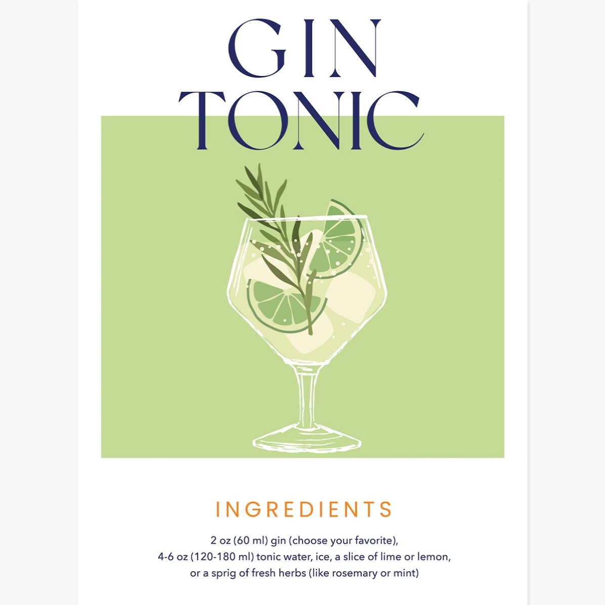 Poster Gin Tonic