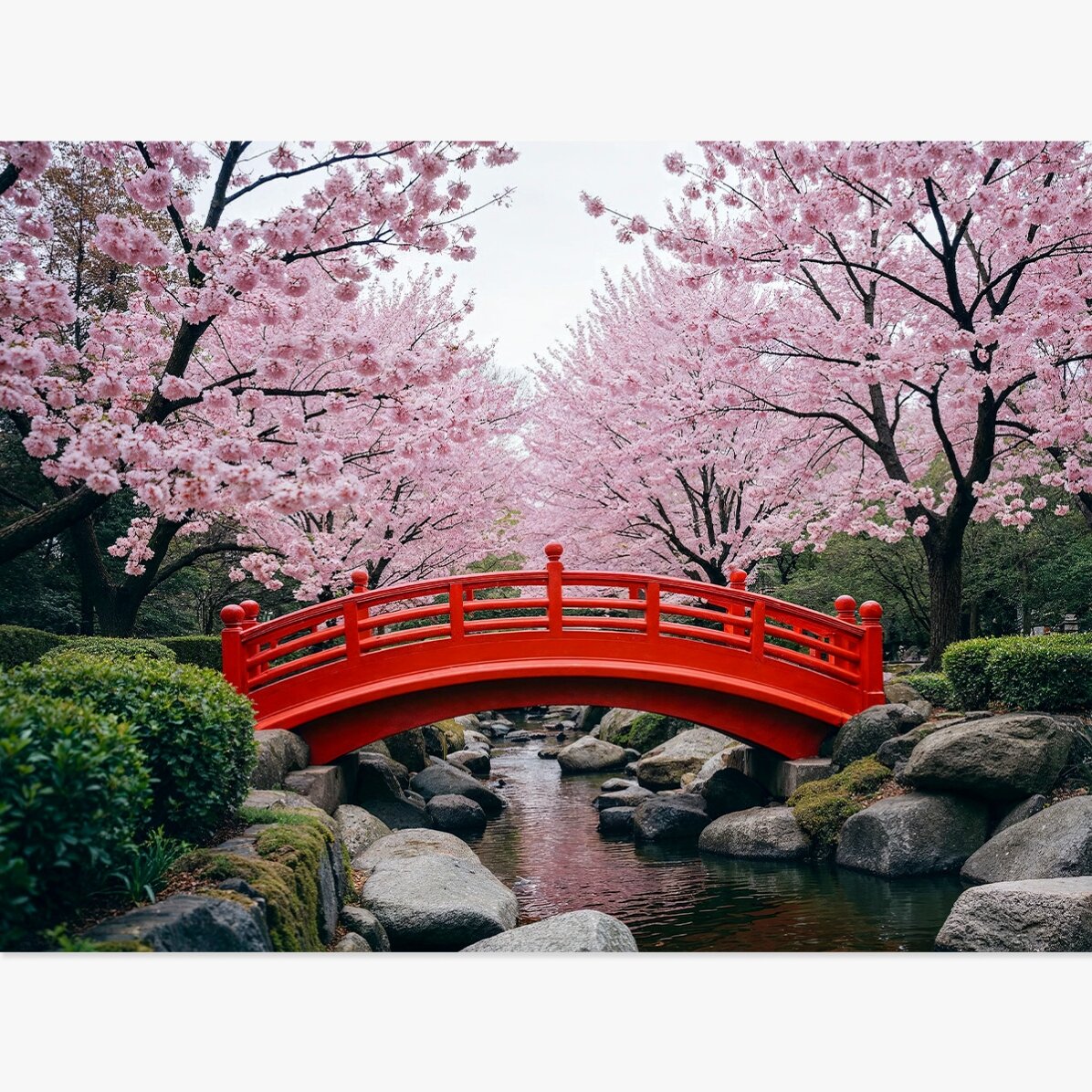 Poster Grădină Japoneză - Cireși înfloriți