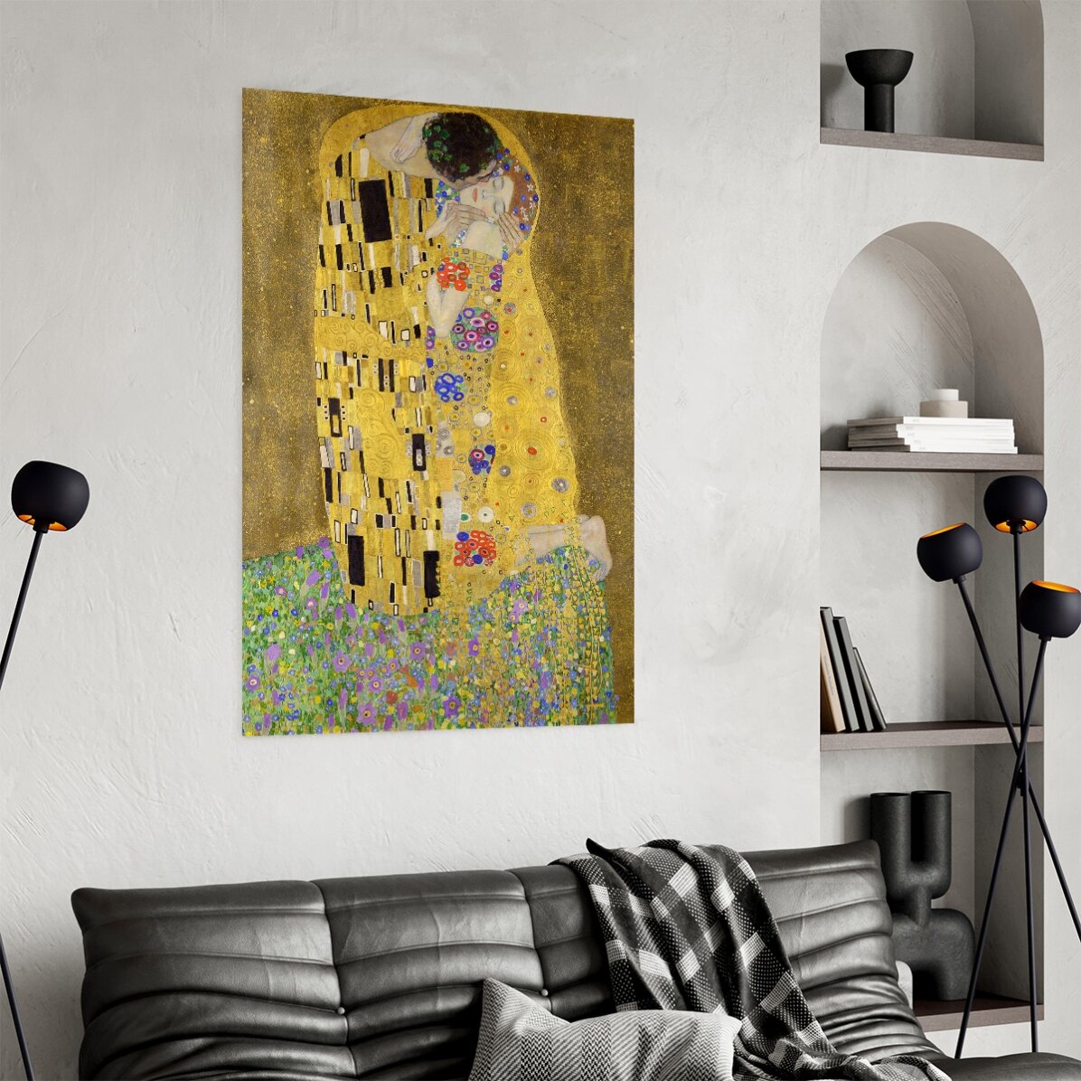 Poster Gustav Klimt, Sărutul 1908