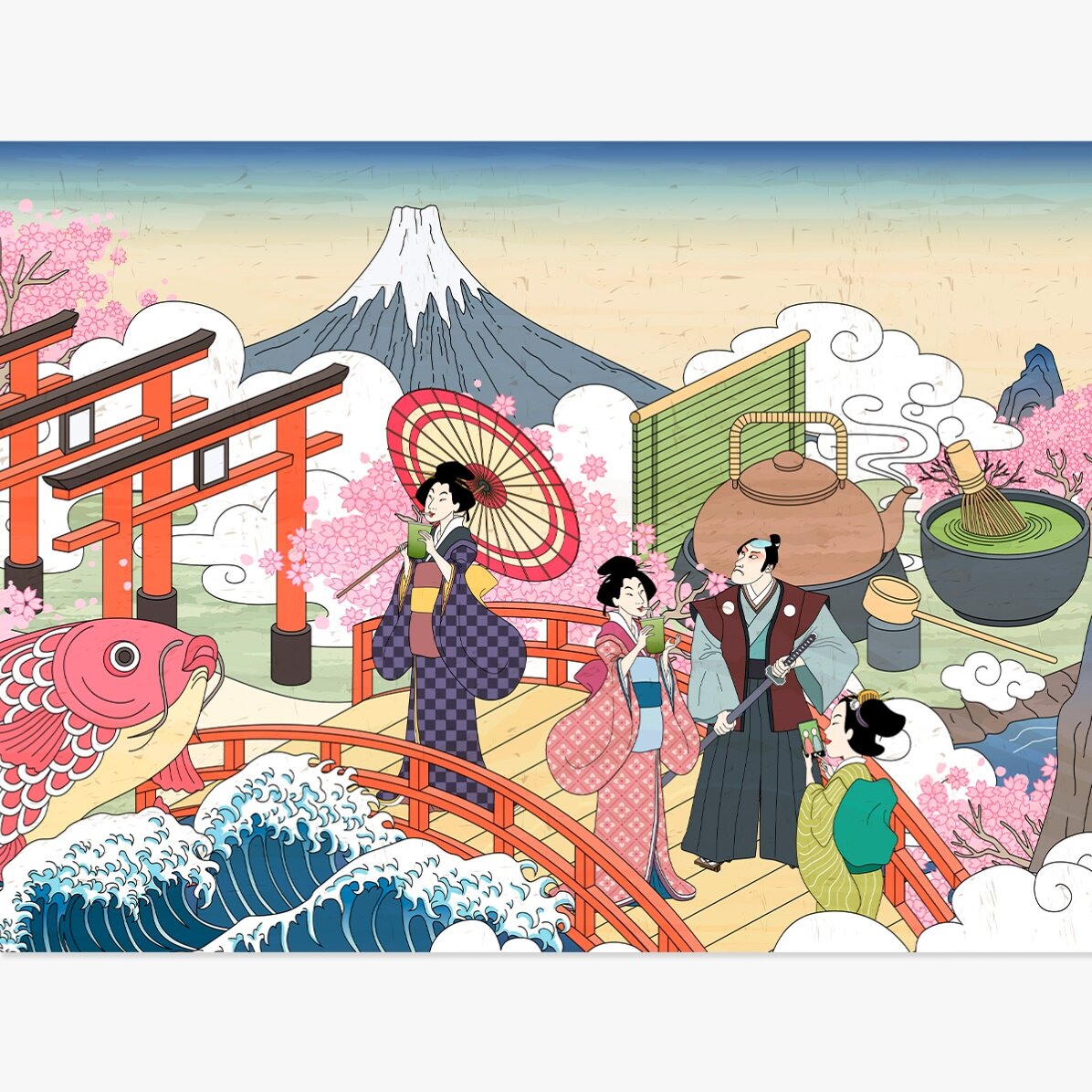 Poster Ilustrație retro japoneză