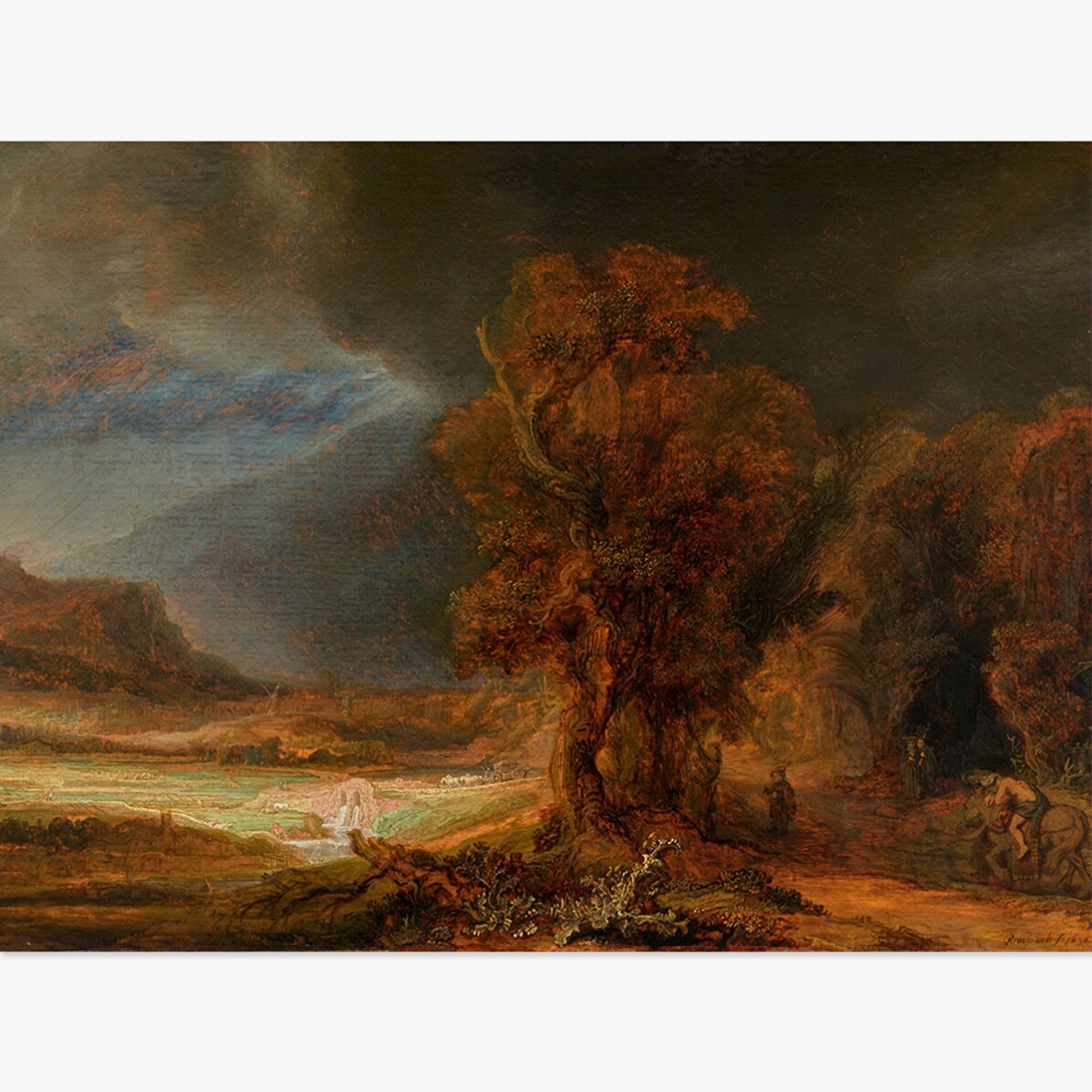 Poster landscape - Rembrandt van Rijn - Peisaj cu bunul samaritean 1638