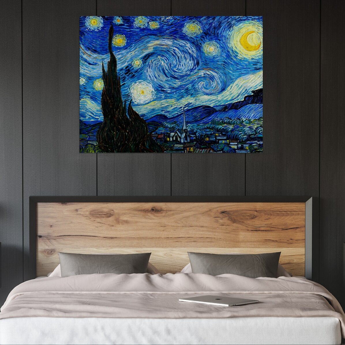 Poster landscape - Vincent Van Gogh - Noapte înstelată 1889