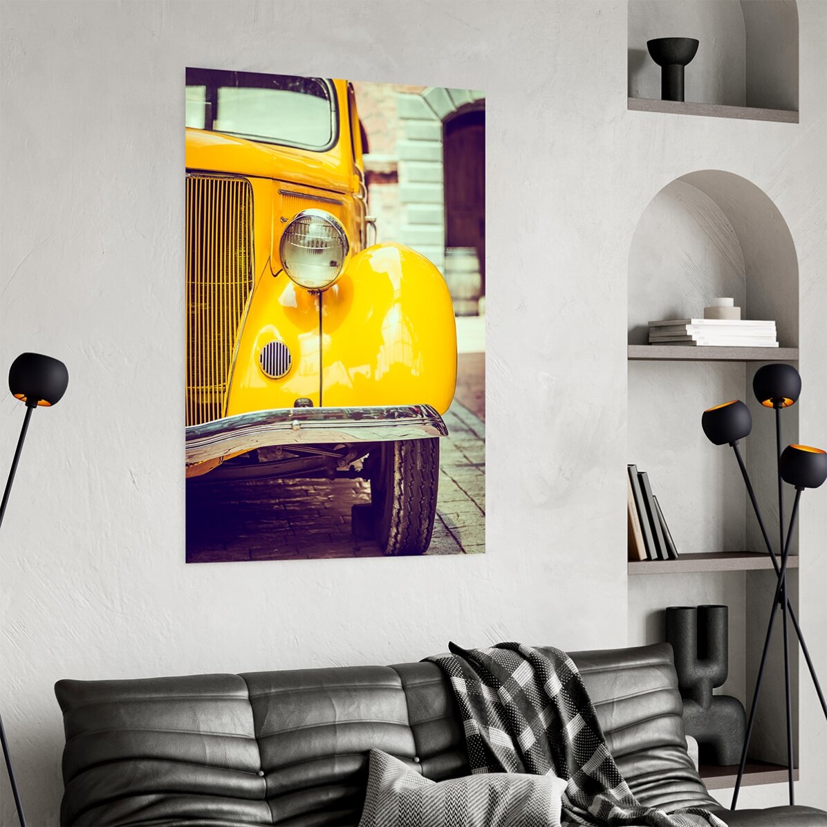 Poster Mașină galbenă vintage 