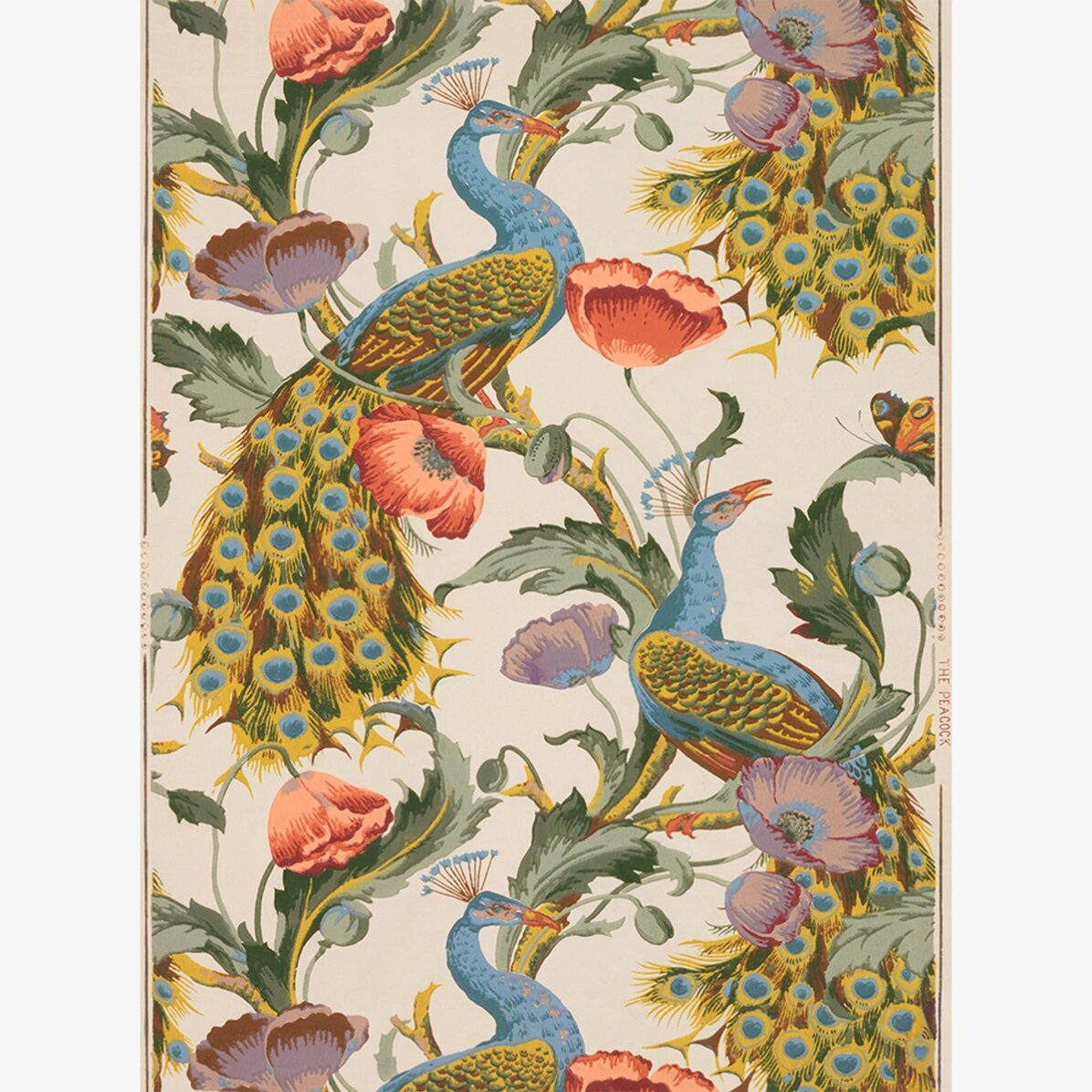 Poster Păuni și maci vintage