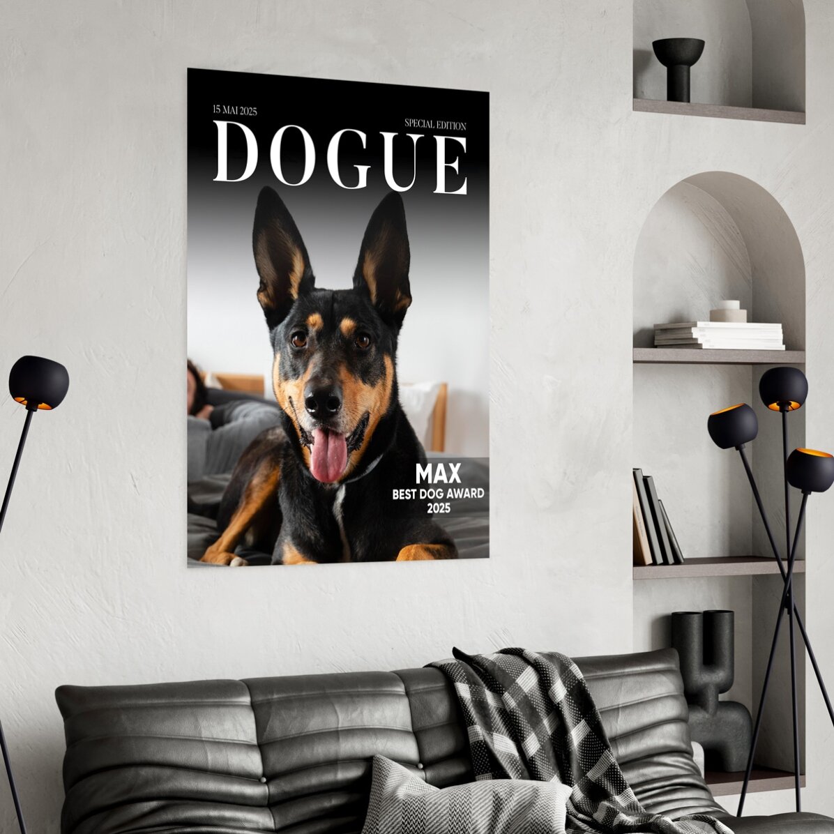 Poster personalizat cu poză și text - Dogue