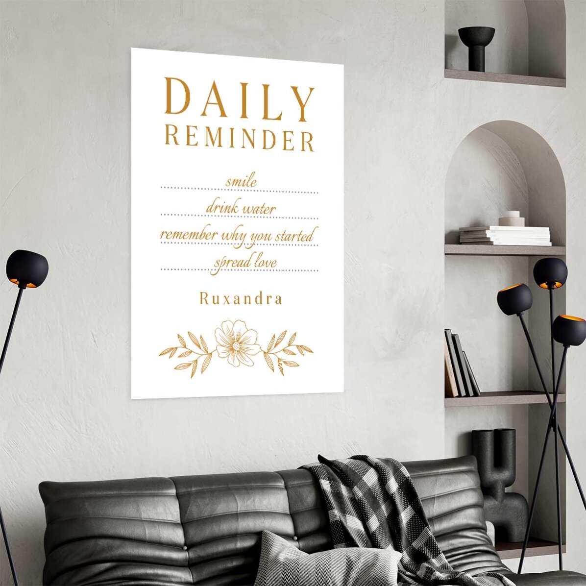 Poster personalizat cu text - Daily Reminder