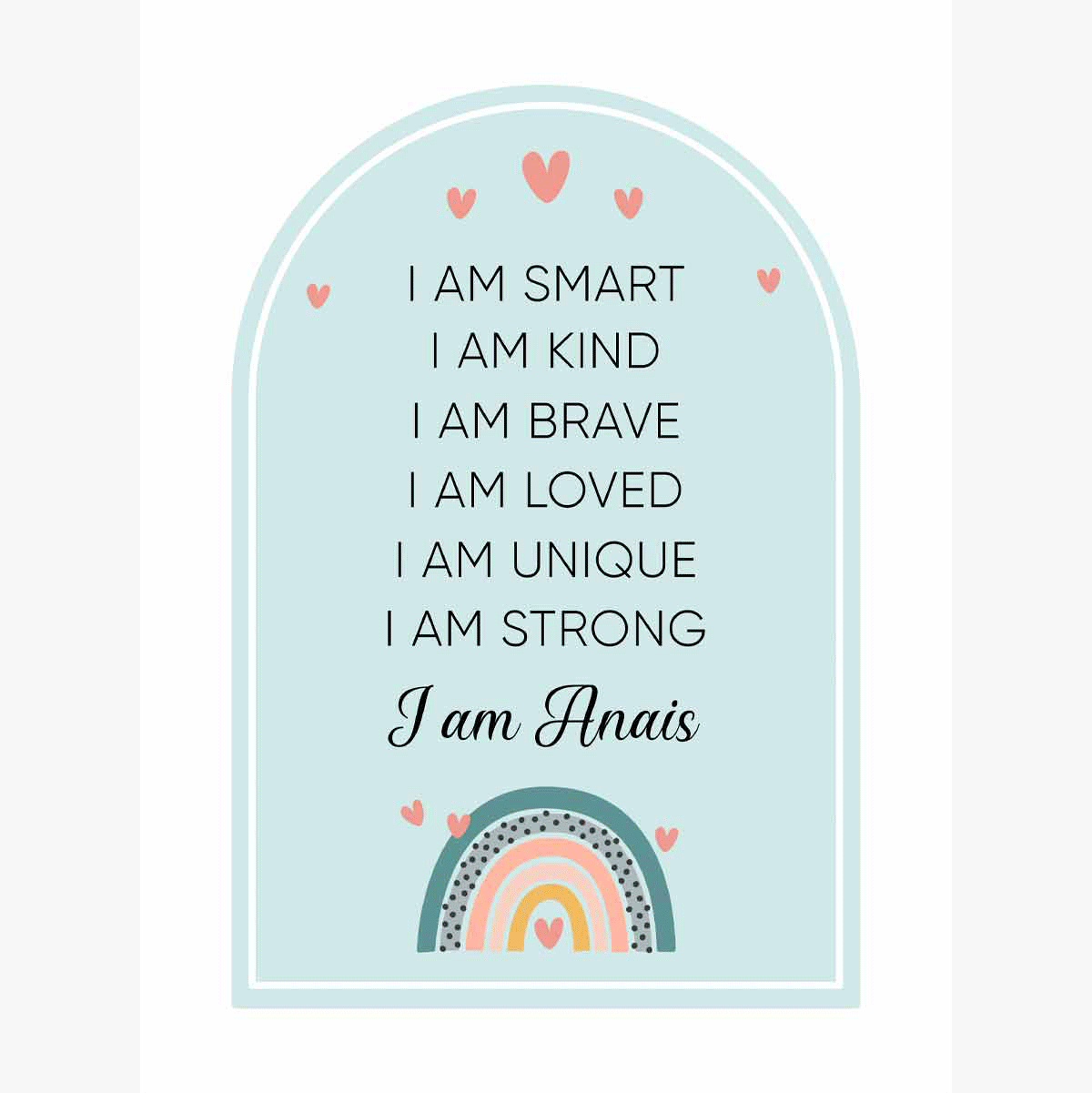 Poster personalizat cu text - Rainbow