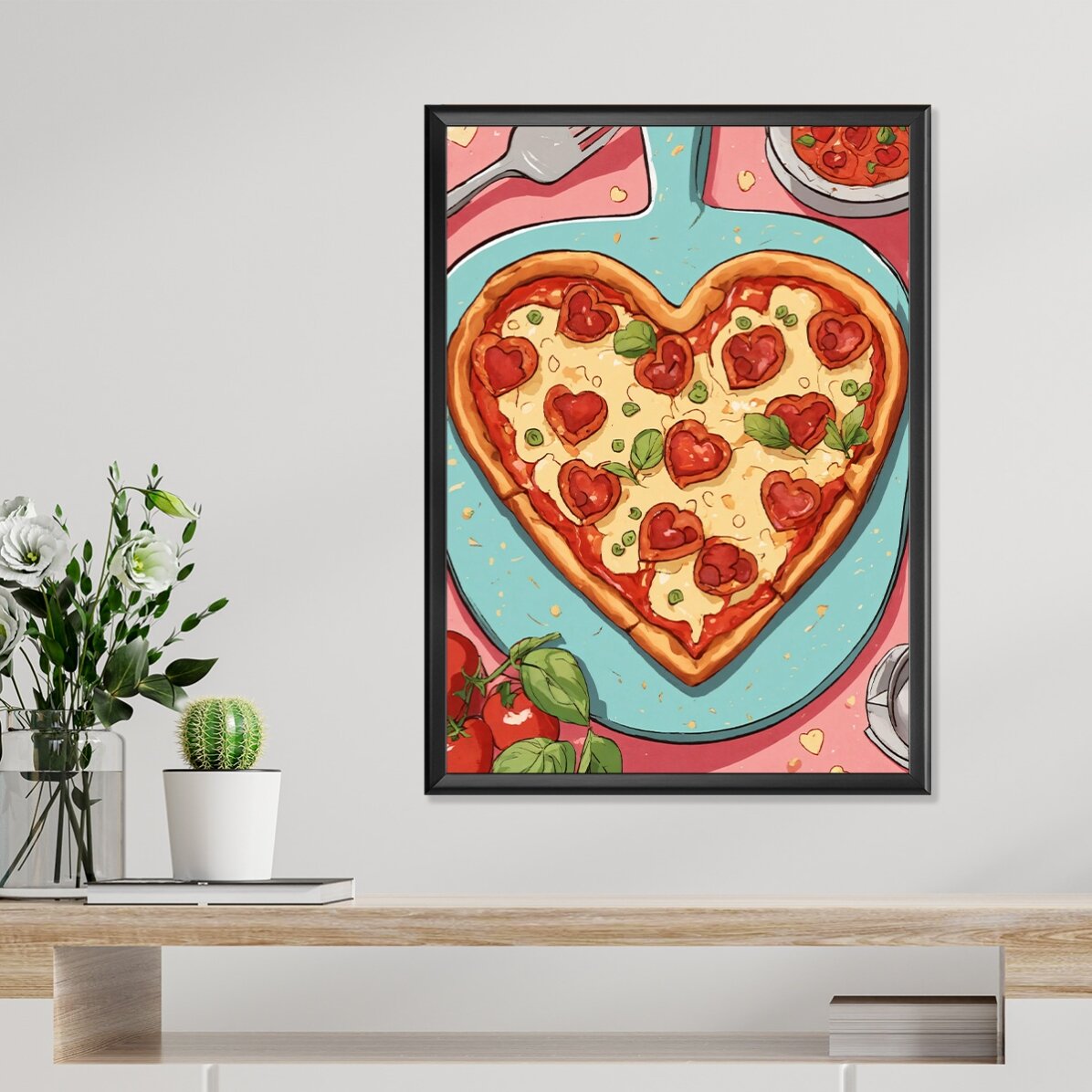 Poster Pizza inimă