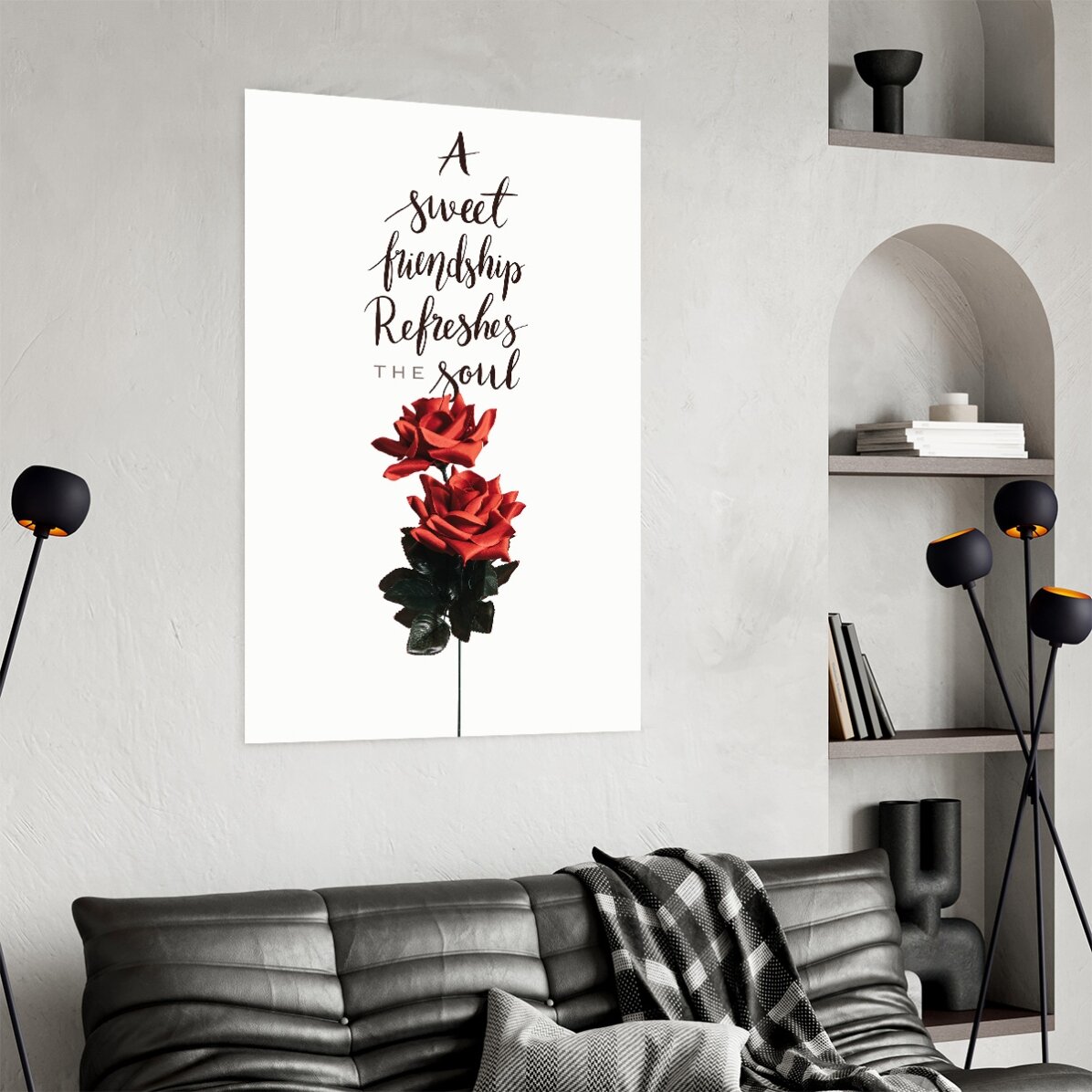 Poster Prietenie cu trandafiri