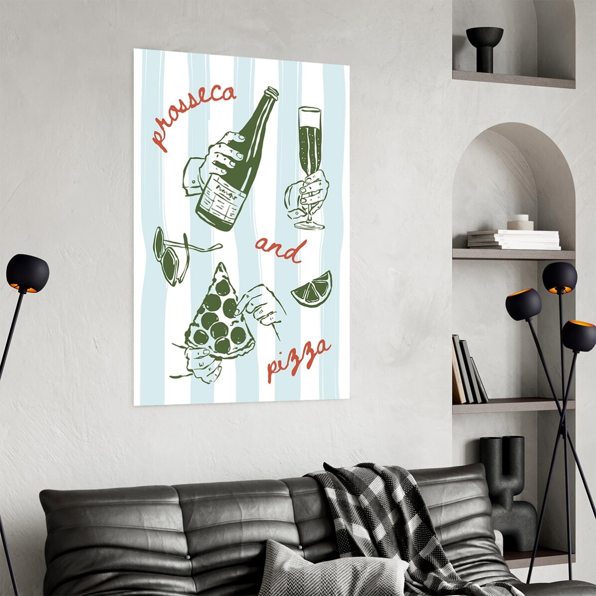 Poster Prosseco & Pizza