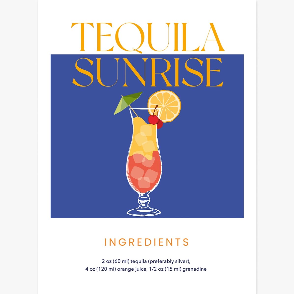 Poster Tequila Sunrise