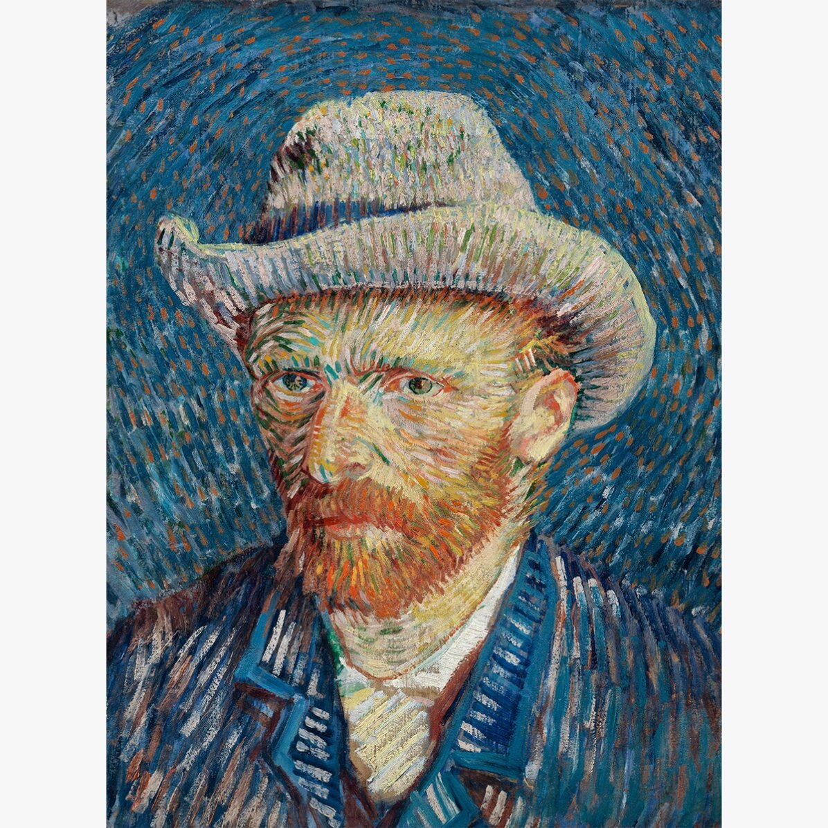 Poster Vincent van Gogh, Autoportret cu pălărie gri de fetru 1887