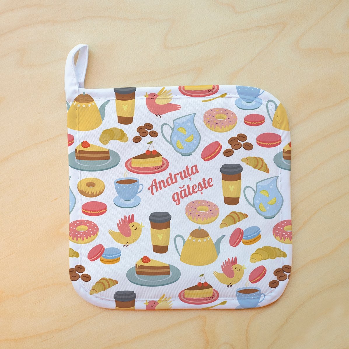 Suport oală fierbinte personalizat cu text - Model cookies