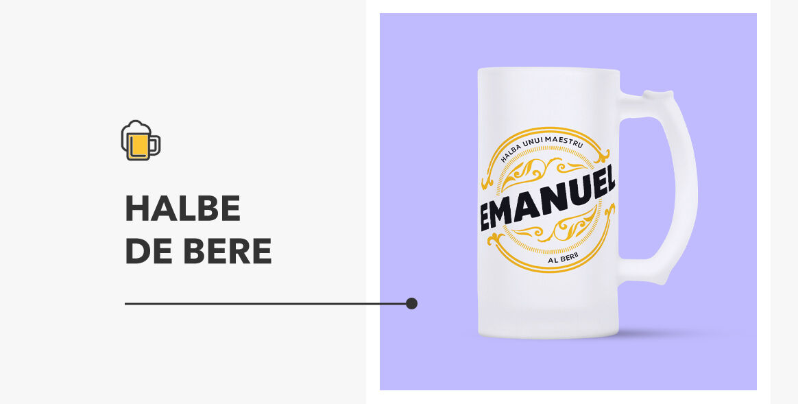 Halbe de bere personalizate