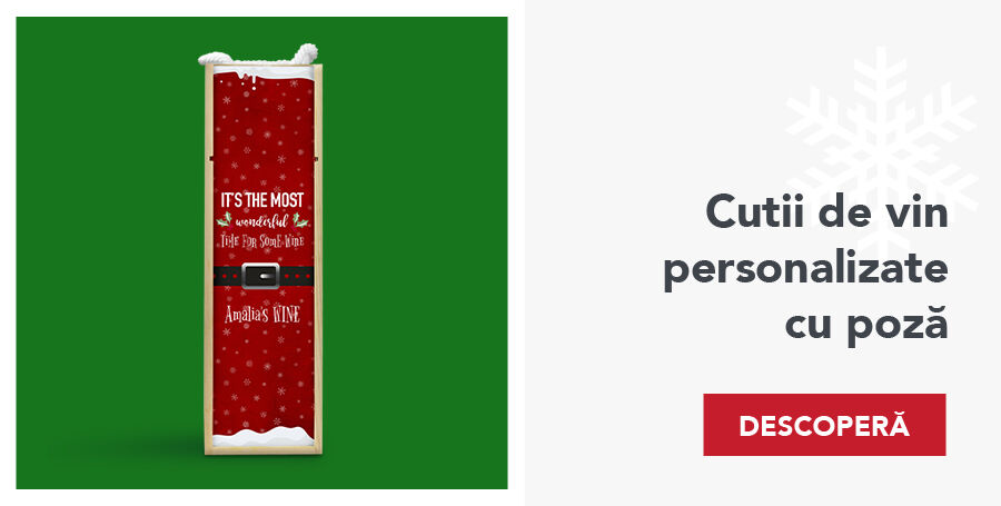 Персонализирани кутии за вино с коледна снимка