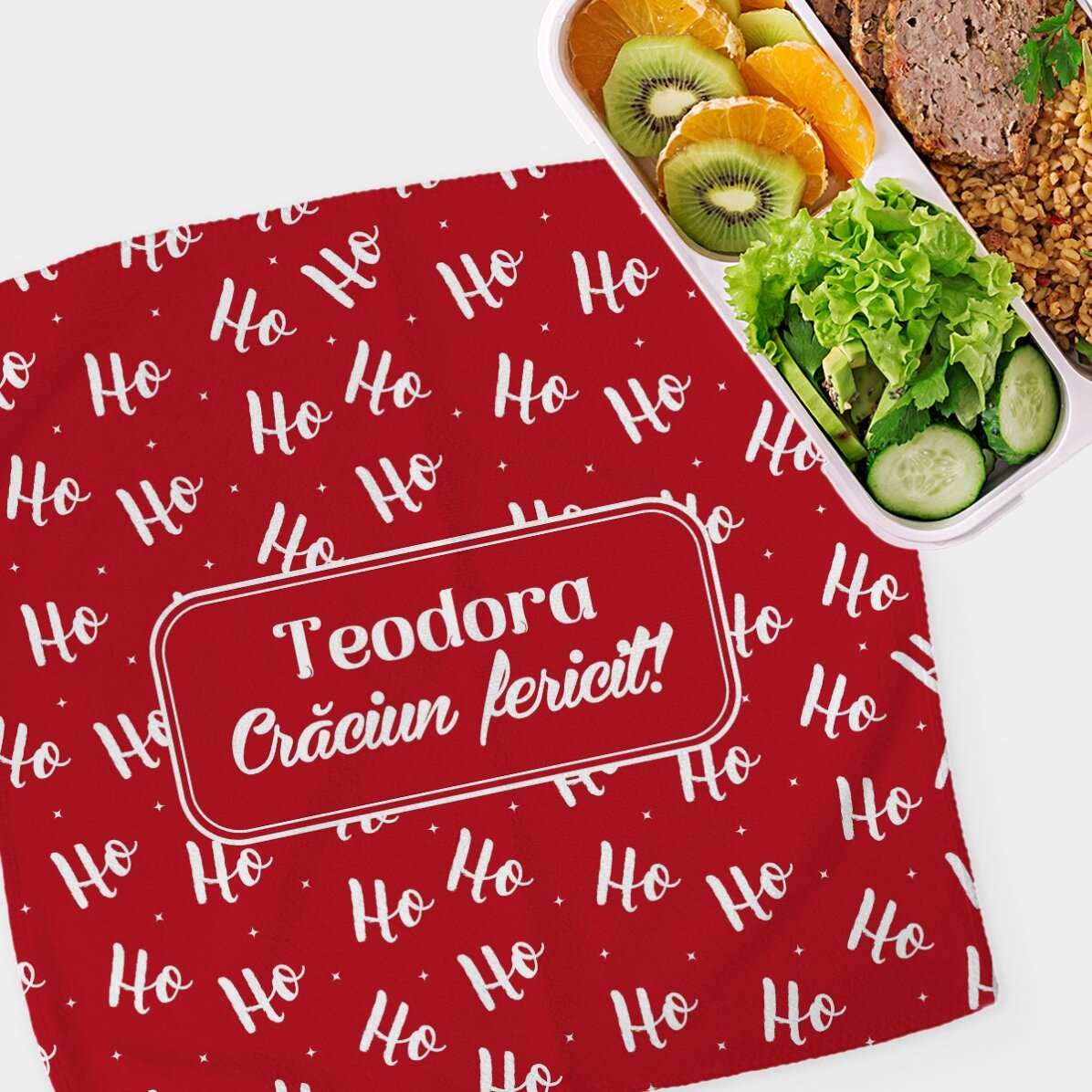 Prosop personalizat cu text - HoHoHo