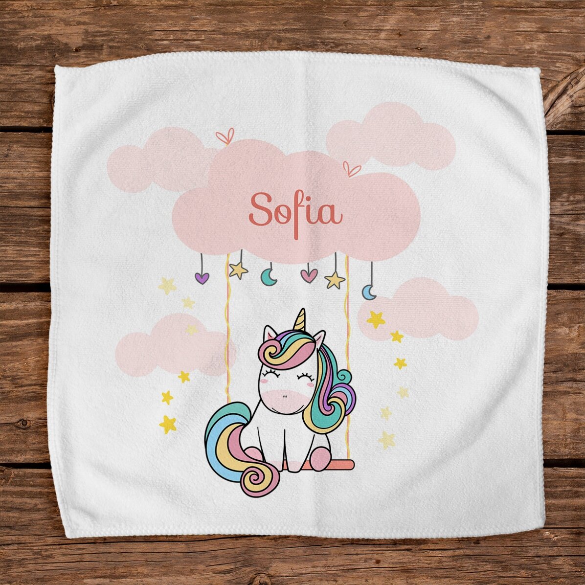 Prosop personalizat cu text pentru copii - Cute Unicorn