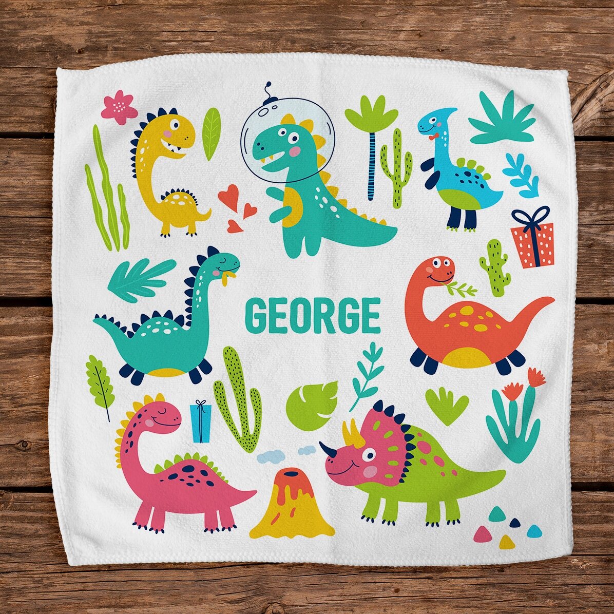 Prosop personalizat cu text pentru copii - Dinozauri