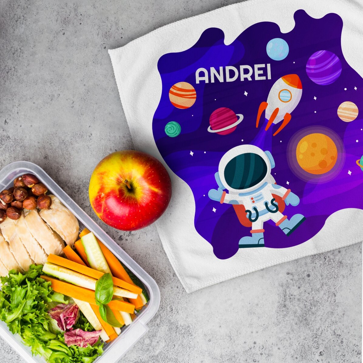 Prosop personalizat cu text - Space