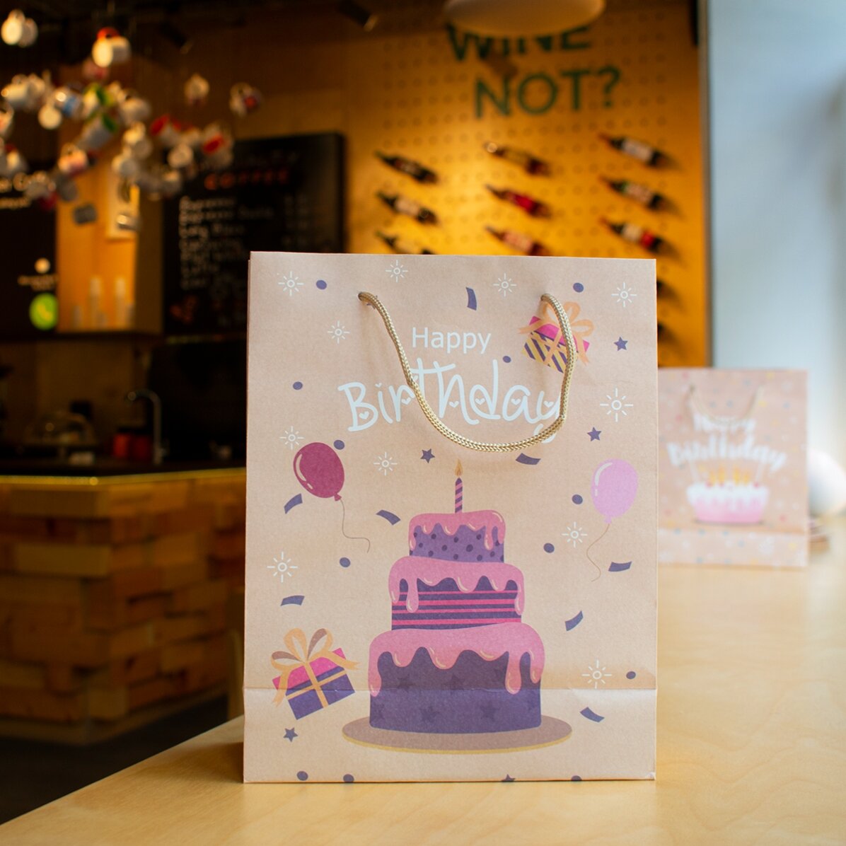 Pungă cadou mică - Happy Birthday 