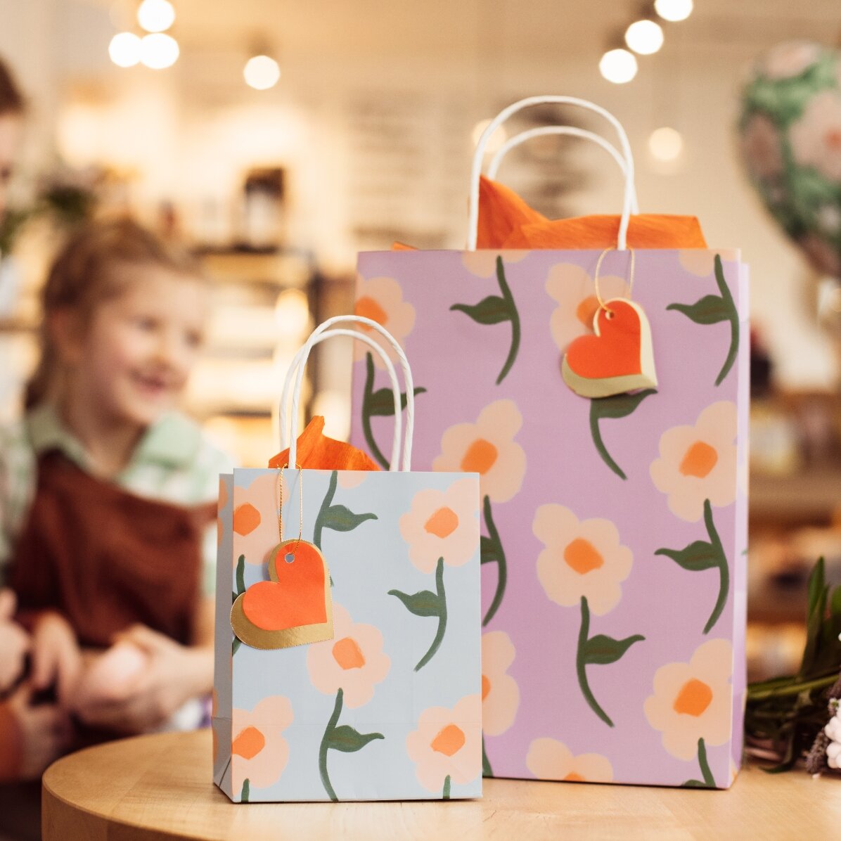 Pungă cadou - model mix floral