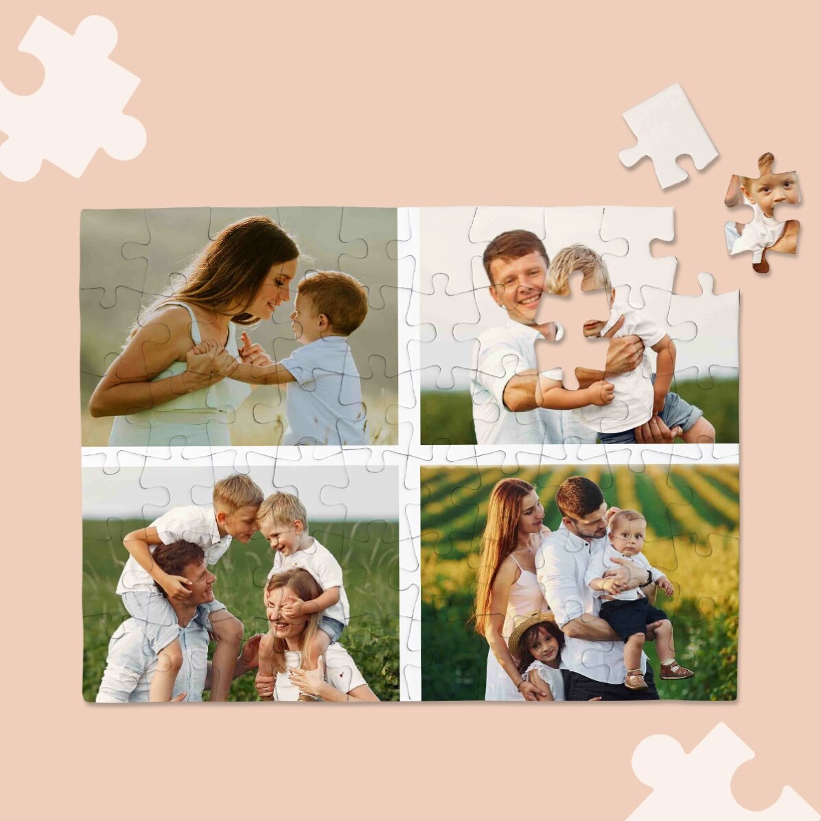 Puzzle personalizat cu 4 poze