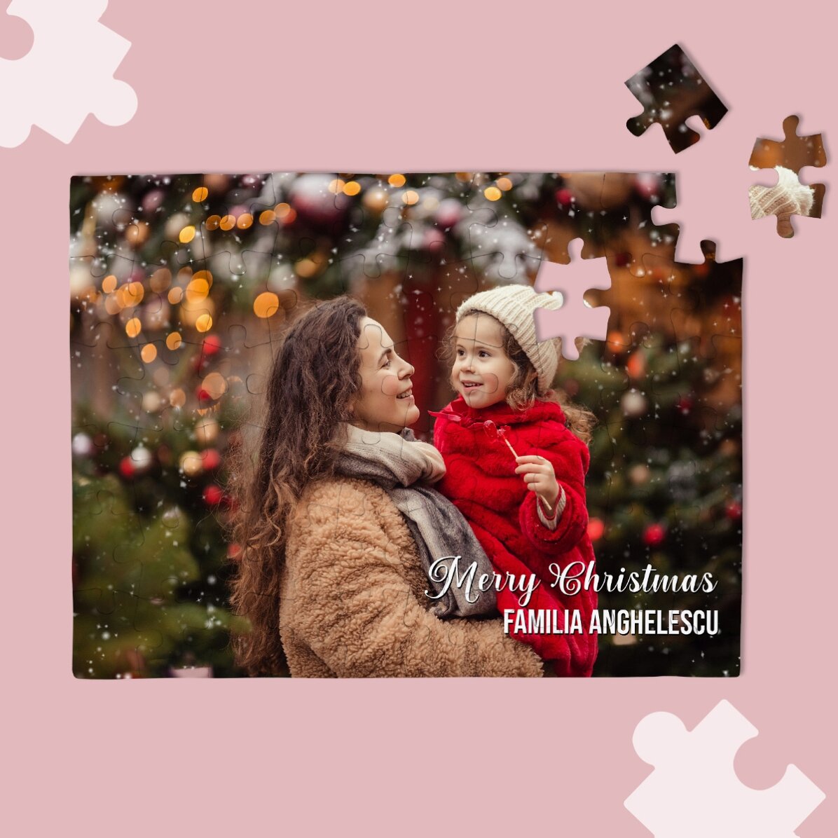 Puzzle personalizat cu o poză și mesaj