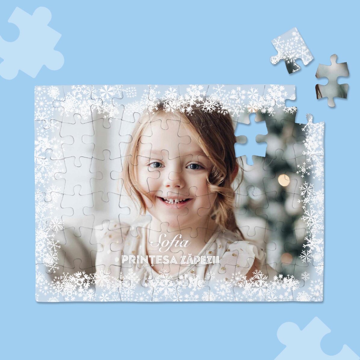 Puzzle personalizat cu o poză și text 20x15 cm - Winter