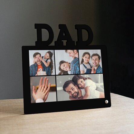 Ramă foto de birou personalizată cu 5 poze - model DAD