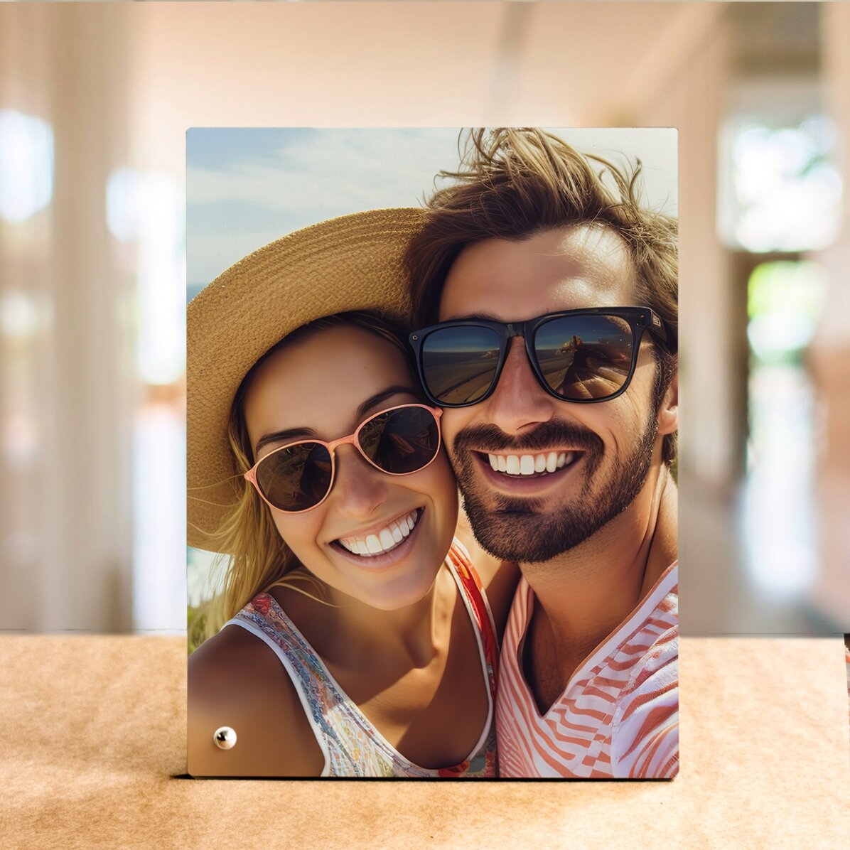 Ramă foto de birou personalizată cu o poză portret