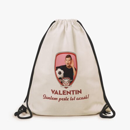 Rucsac FC Rapid personalizat cu poză și text