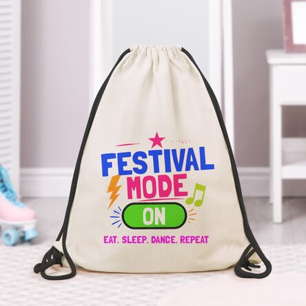 Персонализирана раница с надпис – Festival mode on