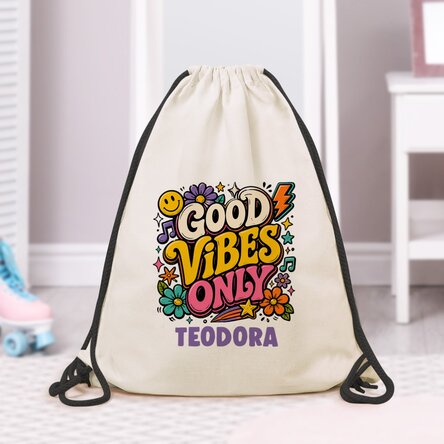 Персонализиран раница с надпис – „Good vibes only“