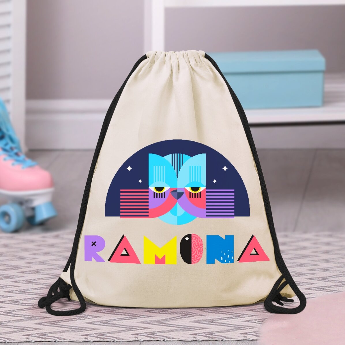 Rucsac personalizat cu nume - Abstract