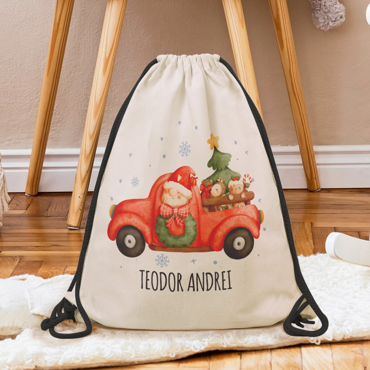 Rucsac personalizat cu nume - Ho ho ho