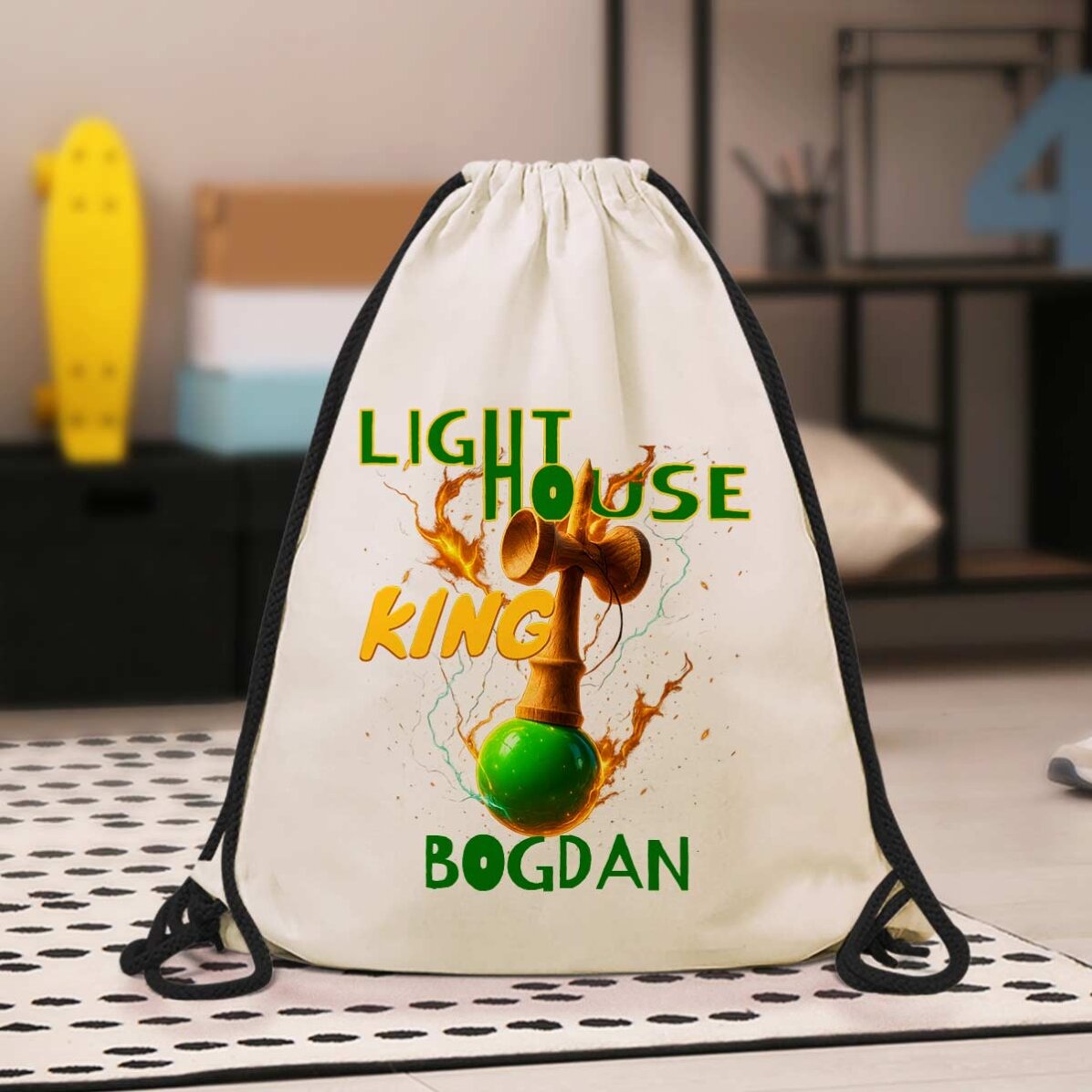 Rucsac personalizat cu nume - Lighthouse King