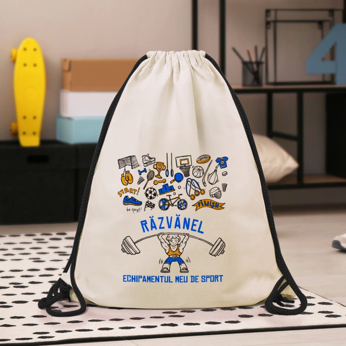 Rucsac personalizat cu nume - Ora de sport