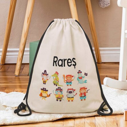 Rucsac personalizat cu nume - Pirați
