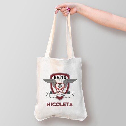 Sacoșă FC Rapid personalizată cu nume