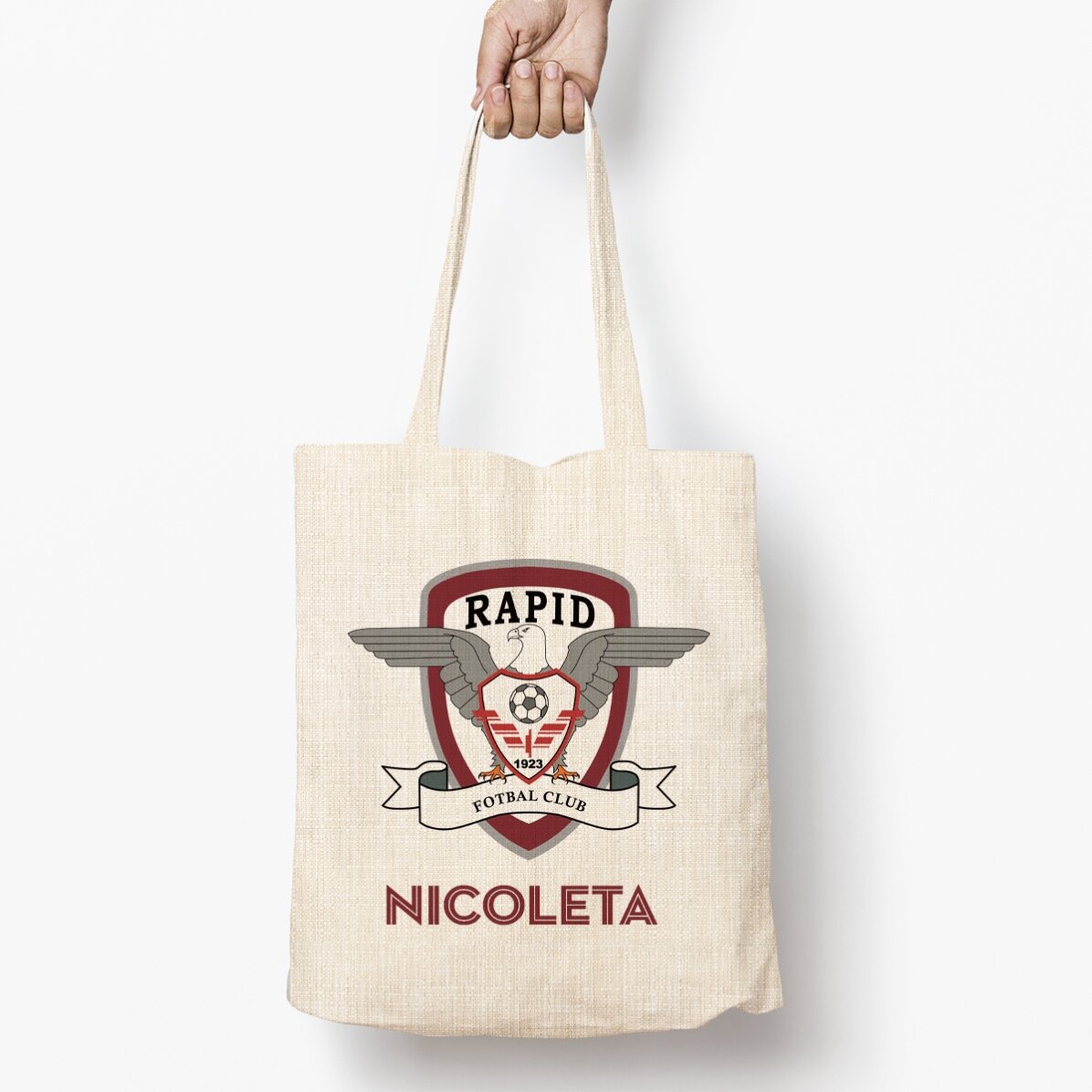Sacoșă FC Rapid personalizată cu nume