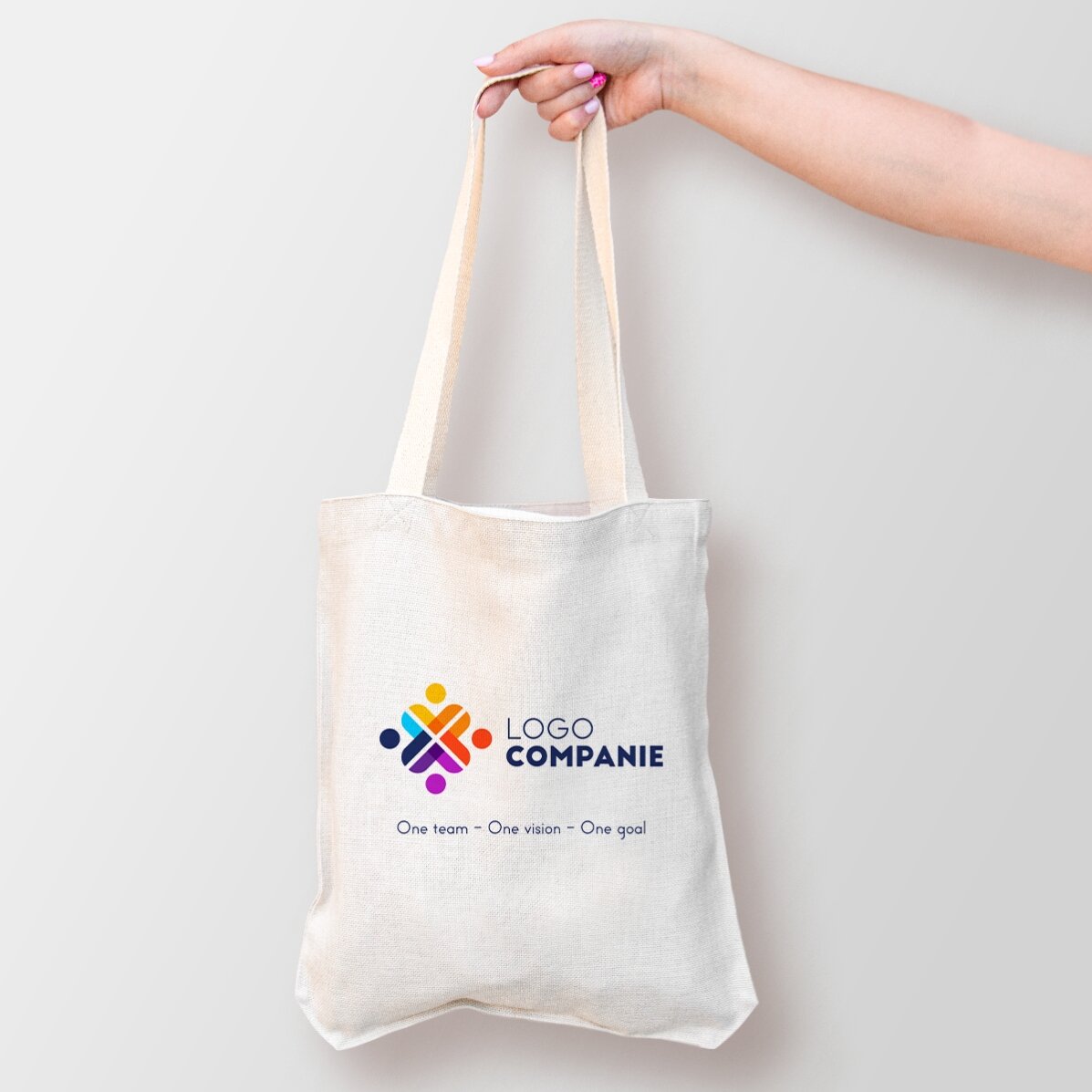 Sacoșă personalizată cu logo și text