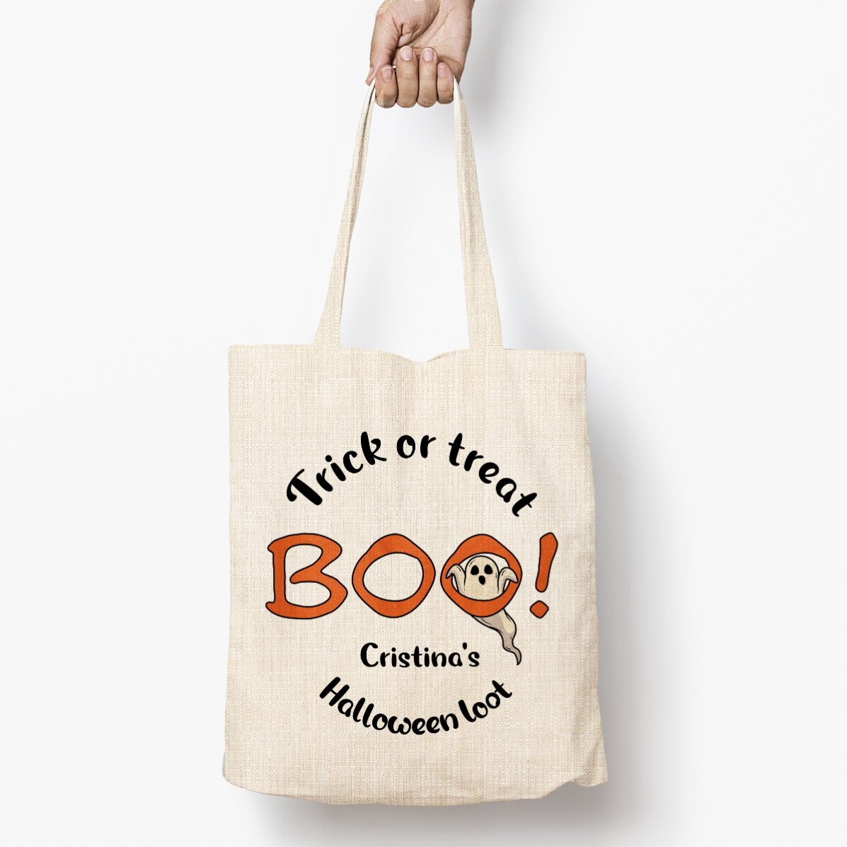 Sacoșă personalizată cu nume - Trick or treat