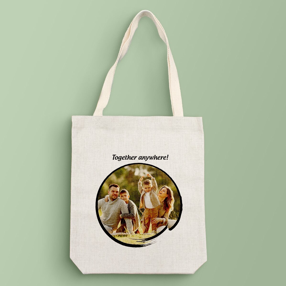 Sacoșă personalizată cu poza si text - Together 