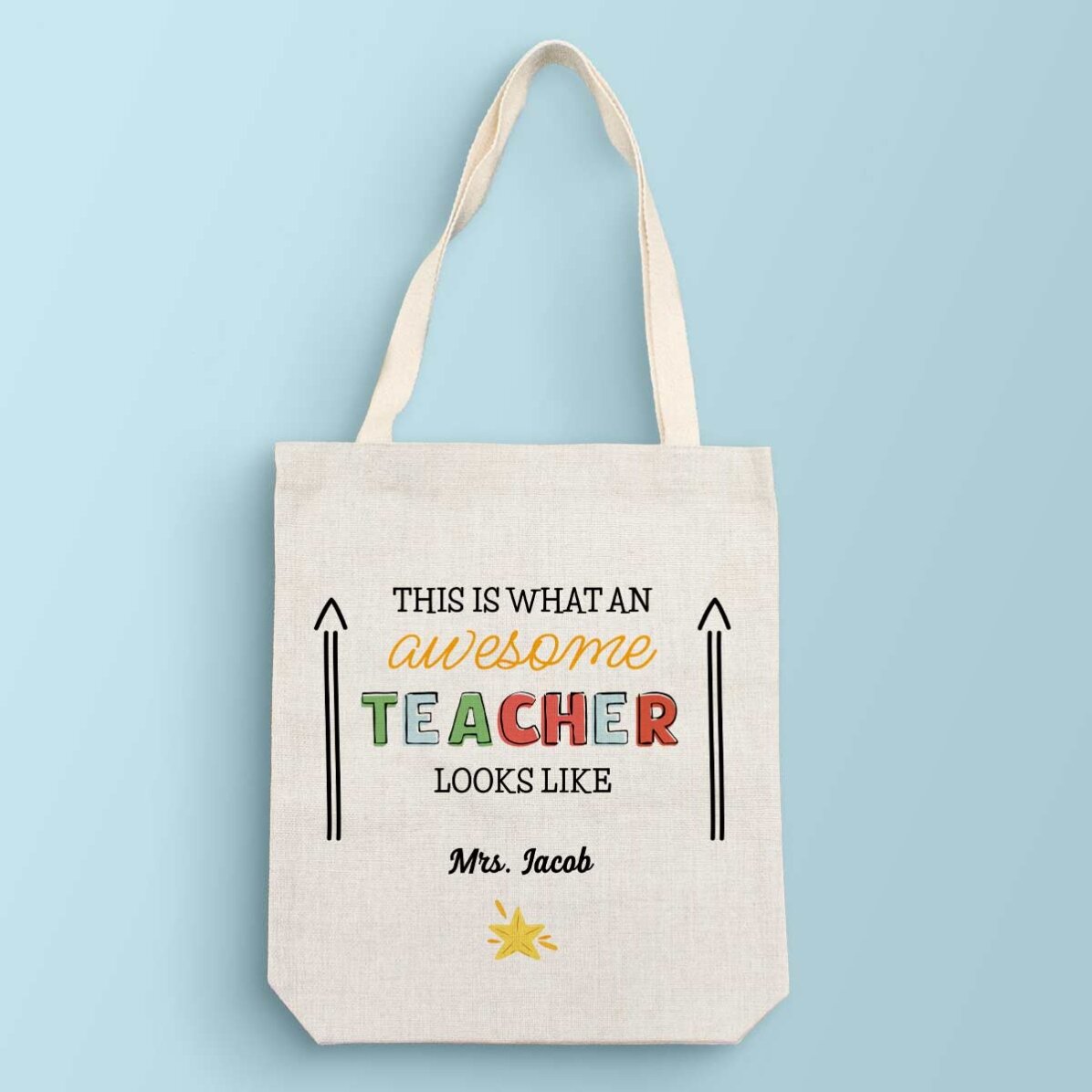 Sacoșă personalizată cu text - Awesome