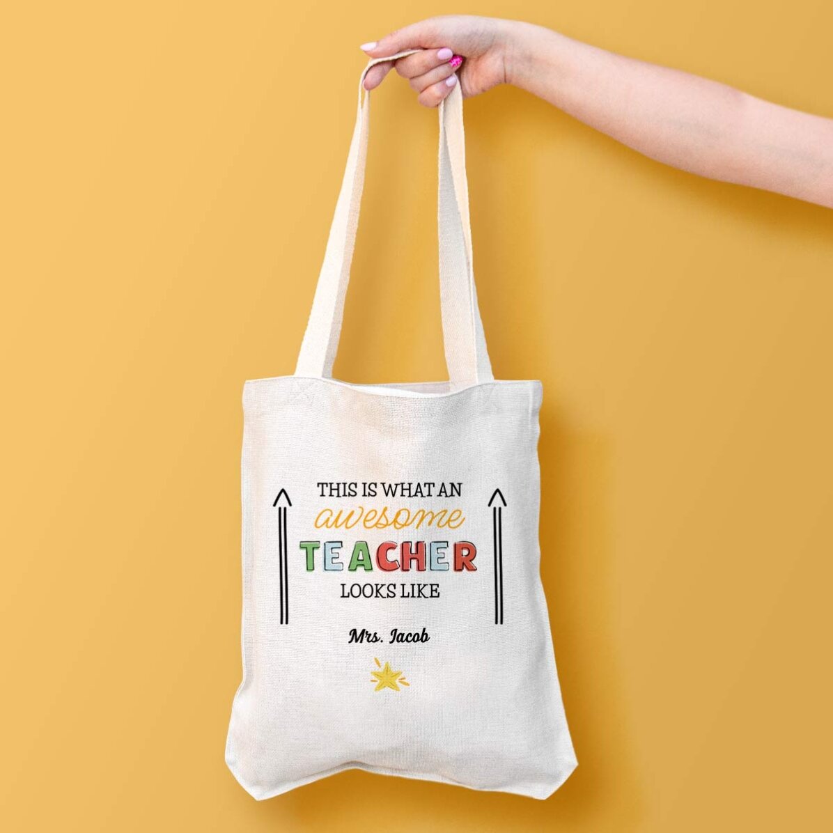 Sacoșă personalizată cu text - Awesome