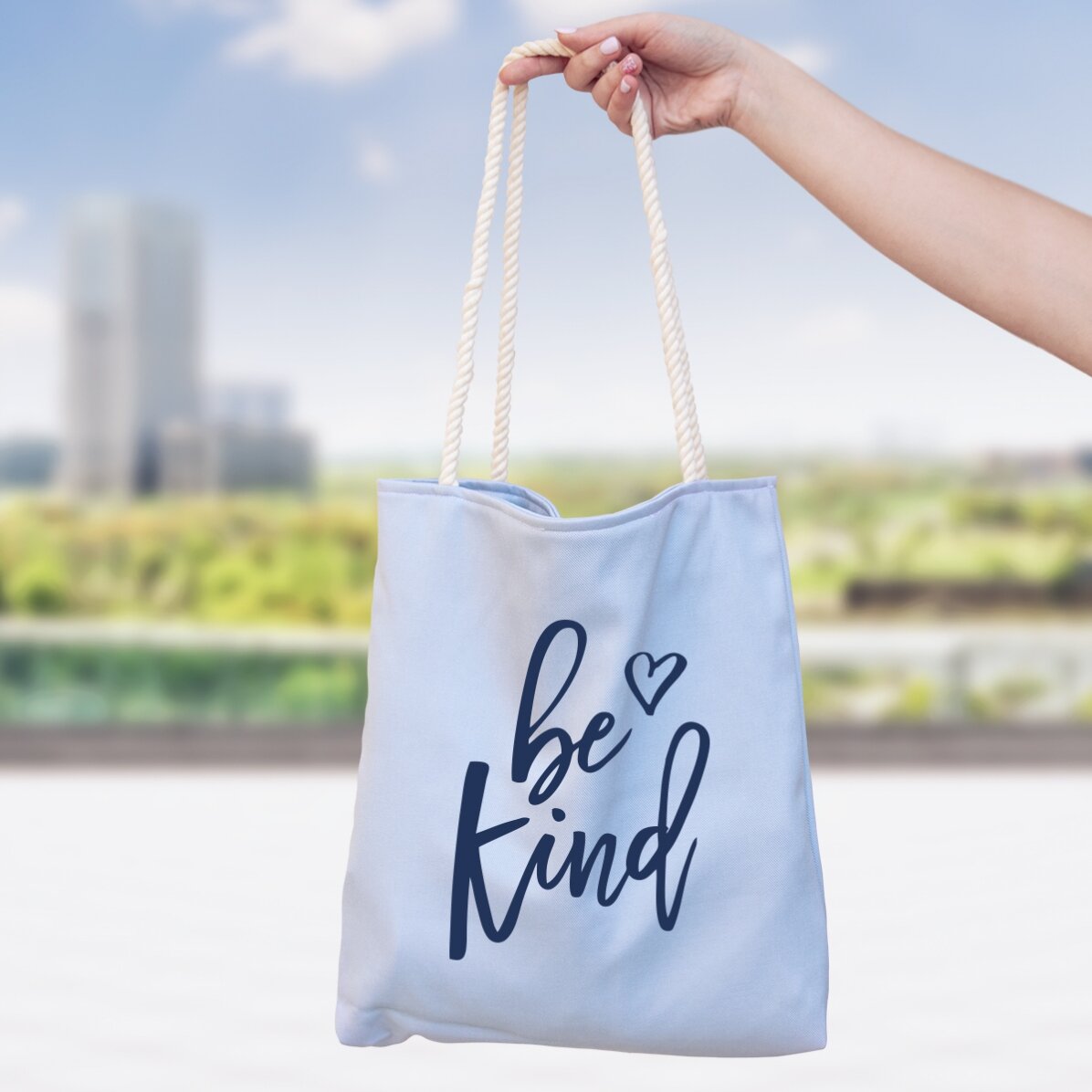 Sacoșă personalizată cu text - Be kind