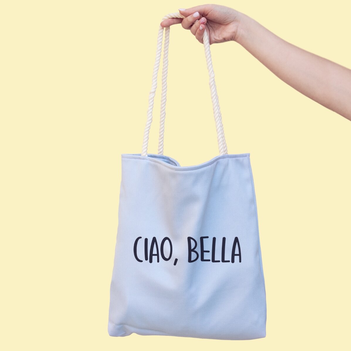 Sacoșă personalizată cu text - Ciao, bella