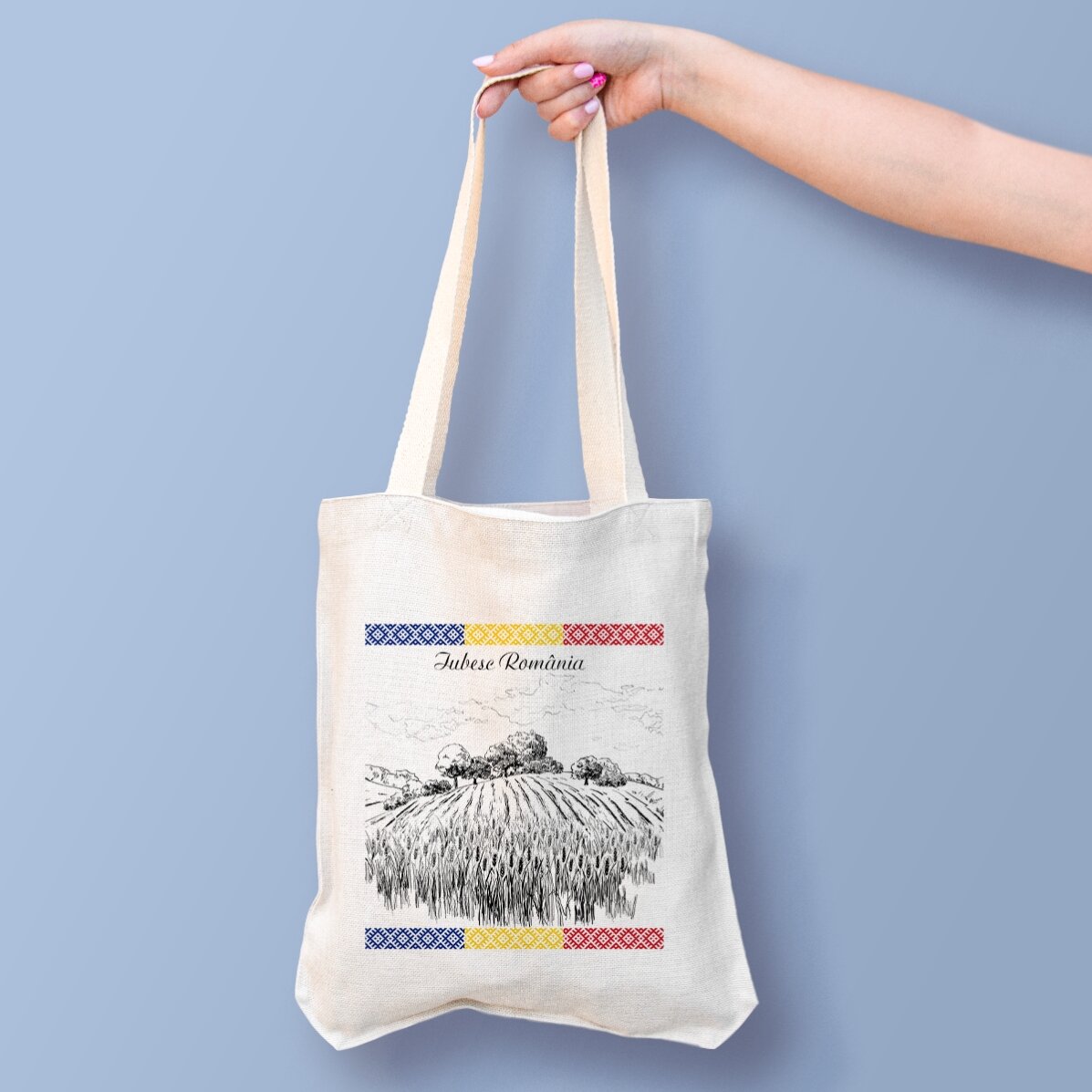 Sacoșă personalizată cu text - Iubesc România