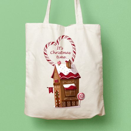 Sacoșă personalizată cu text -  Turtă dulce